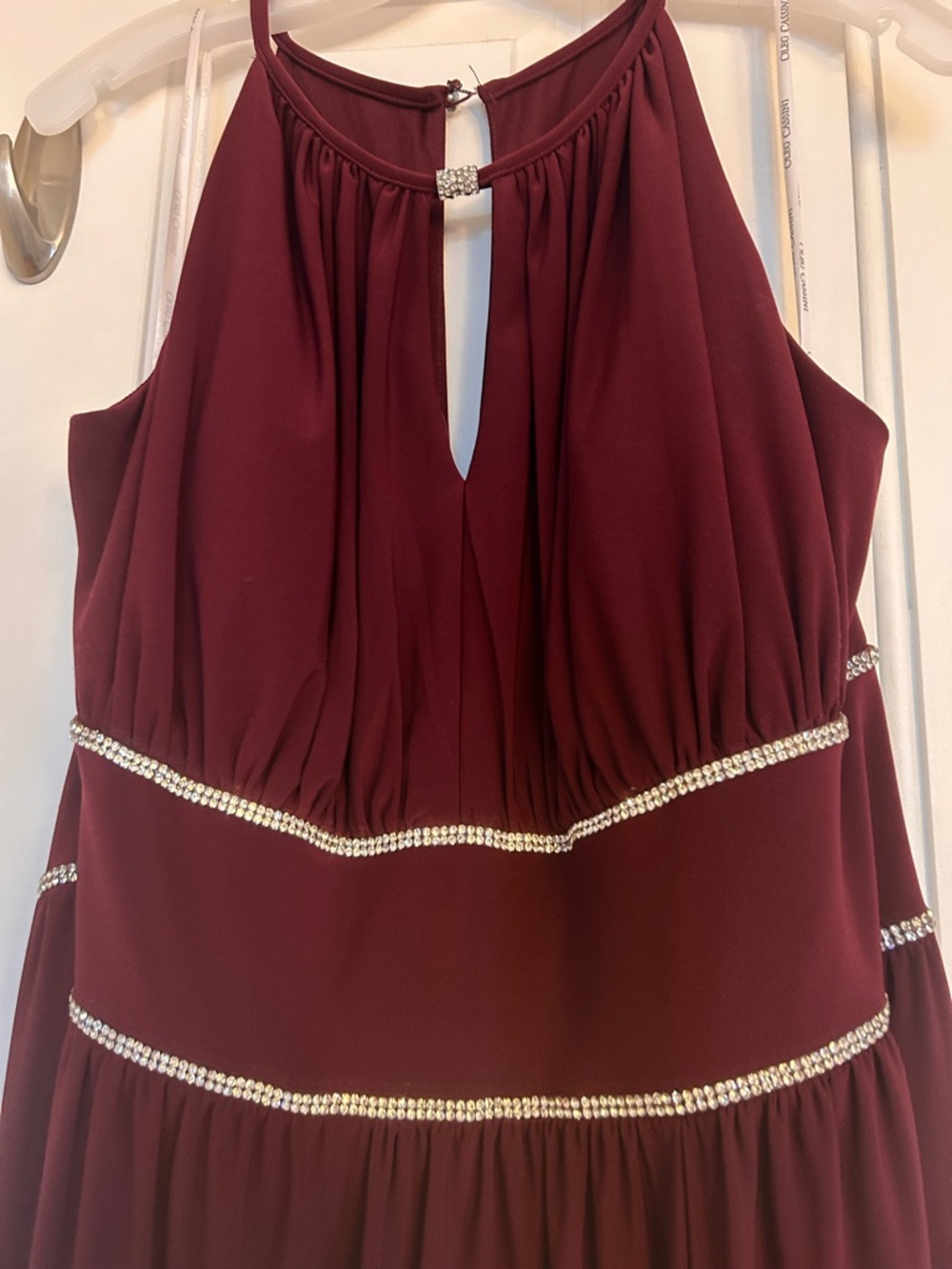 NWOT maroon floor length dress✨ - Picture 7 of 10